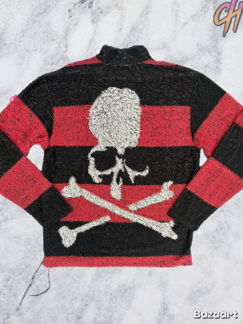 Mastermind World Stripe Knitted High Neck Sweater Size Large (MSRP: $774)