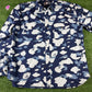 Bape Blue Waffle Thermal Camo Button-Up Shirt Size Large