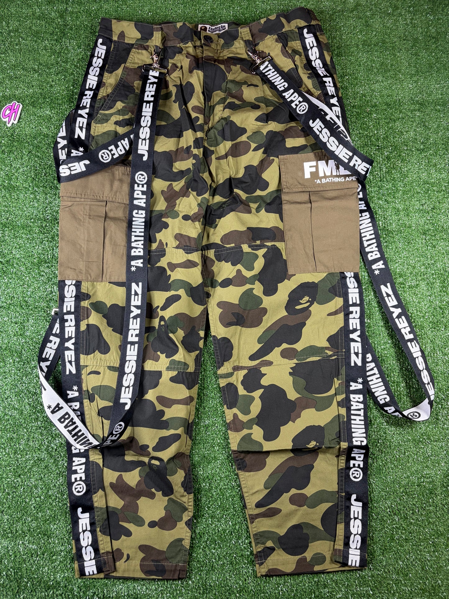 Bape X Jessie Reyez Green 6 Pocket Cargo Pants Size XL