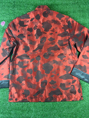 Bape Red Color Camo Padded Chinese Jacket Size Small