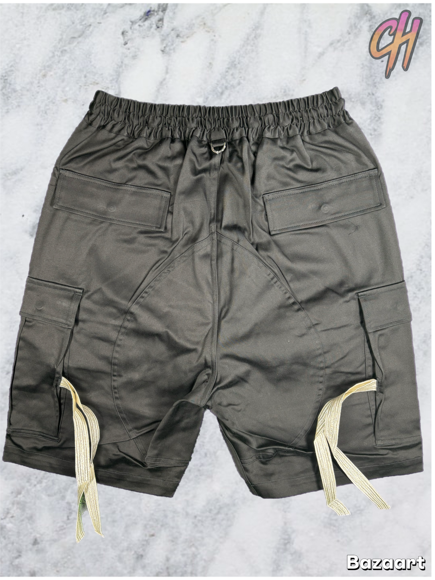 Mastermind Vs. Bape Masterseed Black Cargo Short Pants Size Small