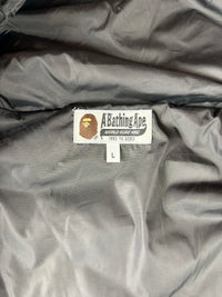 BAPE Text Code Camo Hooded Black Jacket Size Medium