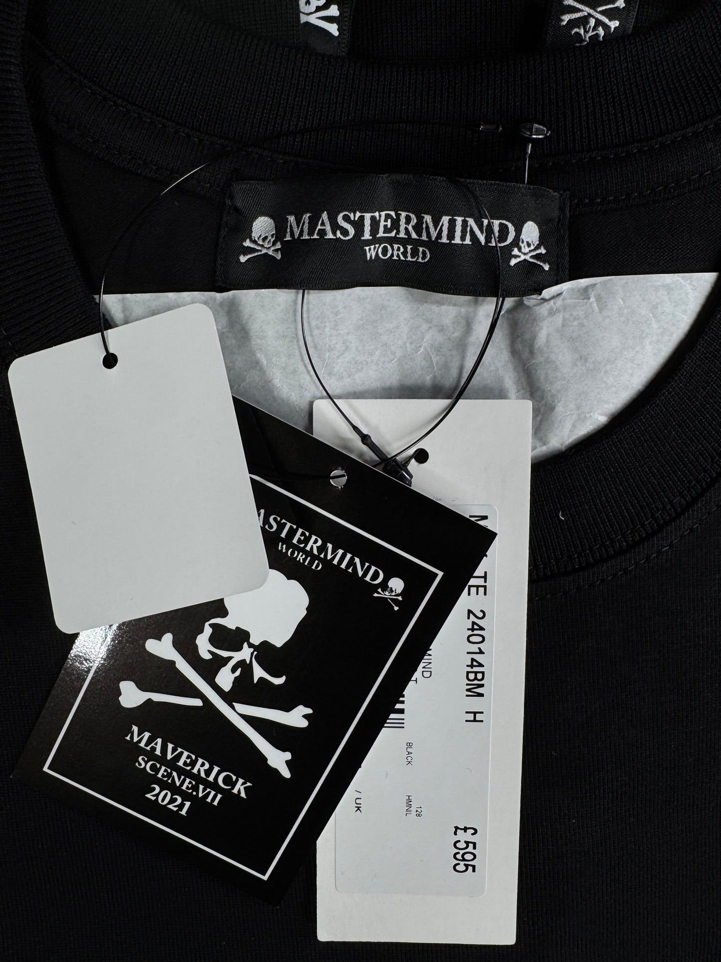 Mastermind Vs. Bape Boxed Logo Black S/S T-Shirt Size Large