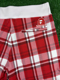 BAPE London Exculsive Red Check Sweatshorts Size Small