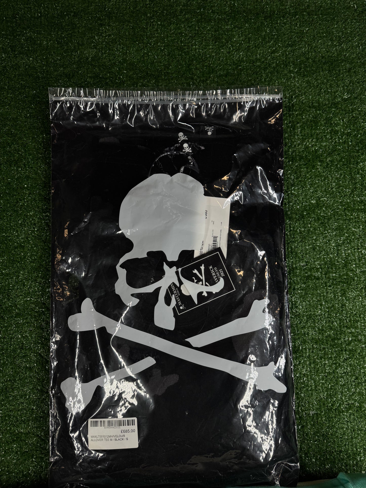 Mastermind Vs. Bape Velour Black All Over L/S Shirt Size Small