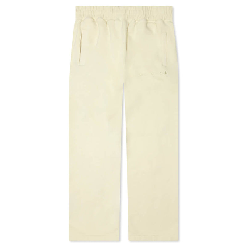 Awake NY Embroidered Logo Open End Sweat Pant - Ivory