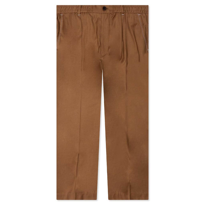 Awake NY Lightweight Wool Elasticated Woven Pant - Brown