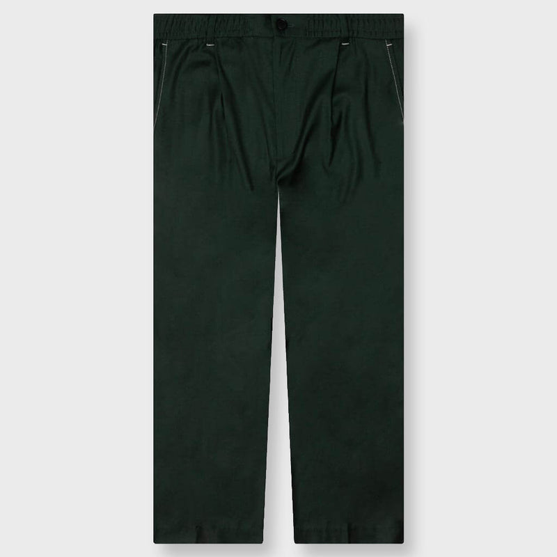 Awake NY Lightweight Wool Elasticated Woven Pant - Forest Green