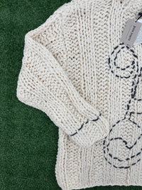 Palm Angels Butter Black Knitted A Sweater Size XS (MSRP: $1,232.00)