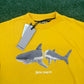 Palm Angels Classic Shark Design Yellow T-Shirt Size XS
