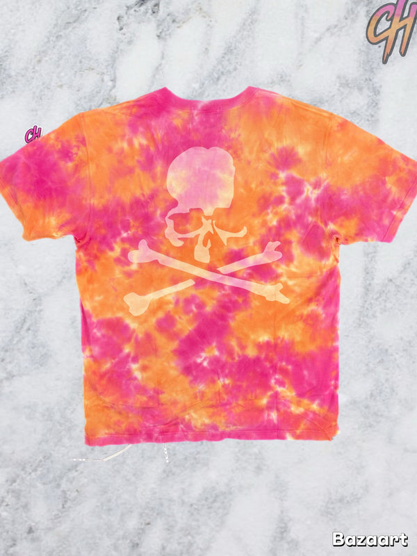 Mastermind World Orange Tie-Dye Skull T-Shirt Size Large (MSRP: $868)