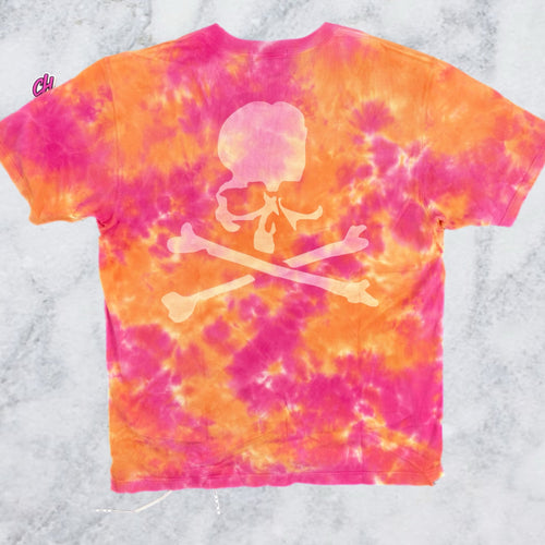 Mastermind World Orange Tie-Dye Skull T-Shirt Size Large (MSRP: $868)