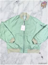 Bape Black Teal Satin Bomber Jacket Size Large (MSRP: $900.00)