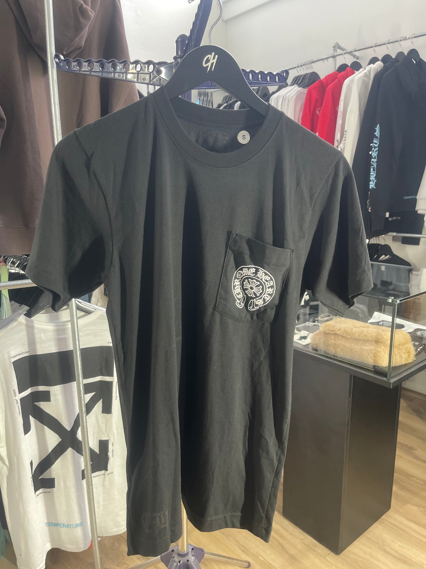 Chrome Hearts Horse Shoe Logo Pocket T-Shirt Black