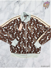 Palm Angels Fire Hydrant Jacquard Track Jacket Size XXL (MSRP: $695.00)