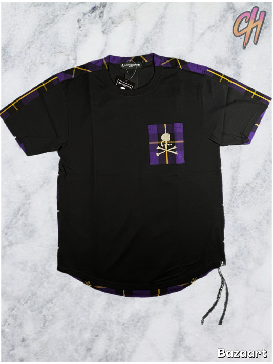 Mastermind Vs. Bape Purple Color Check S/S T-Shirt Size Small