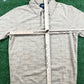 Kith Graham Velour Beige Men's Polo Shirt (STAINED) - Size Small