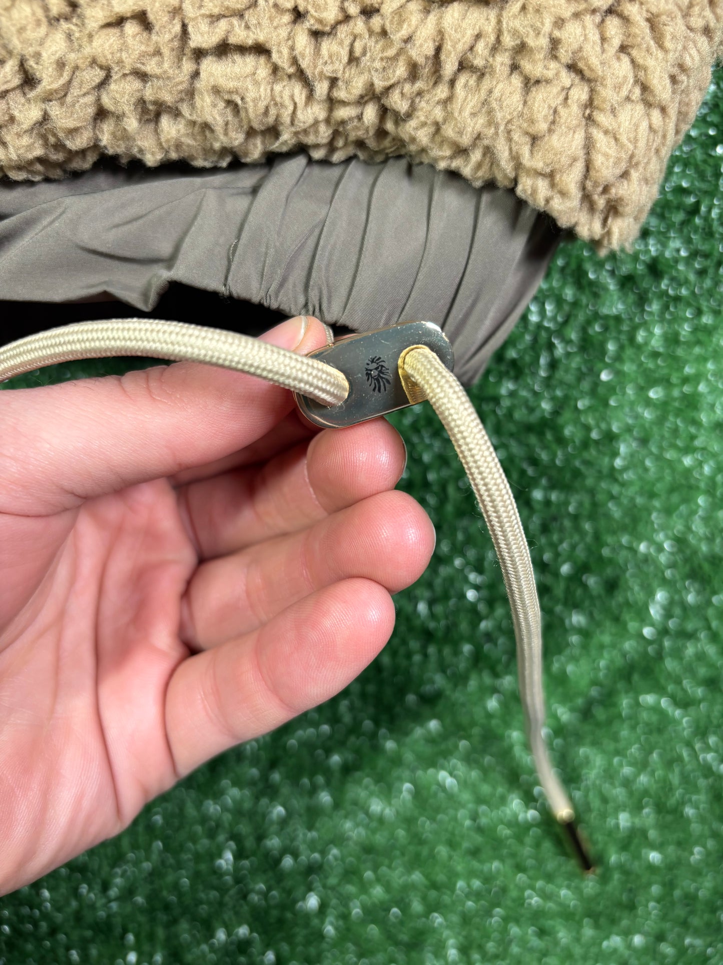 Bape Black Full-Zip Sherpa Beige Jacket Size Medium (MSRP: $480.00)