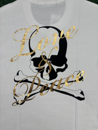 Mastermind World 'Love & Peace' White T-Shirt Size Medium (MSRP: $889.00)