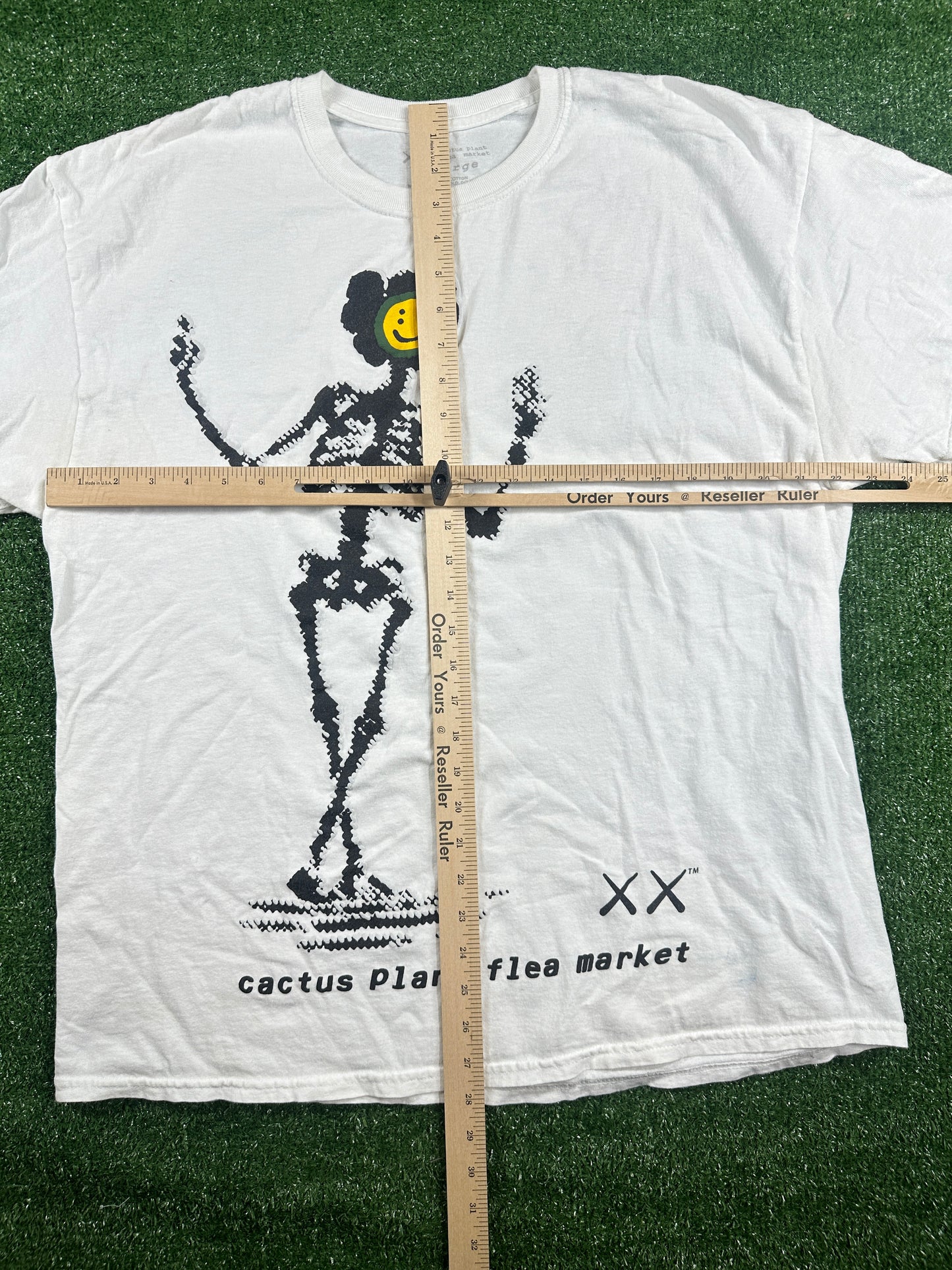 KAWS X Cactus Plant Flea Market White T-Shirt (USED) - Size XL