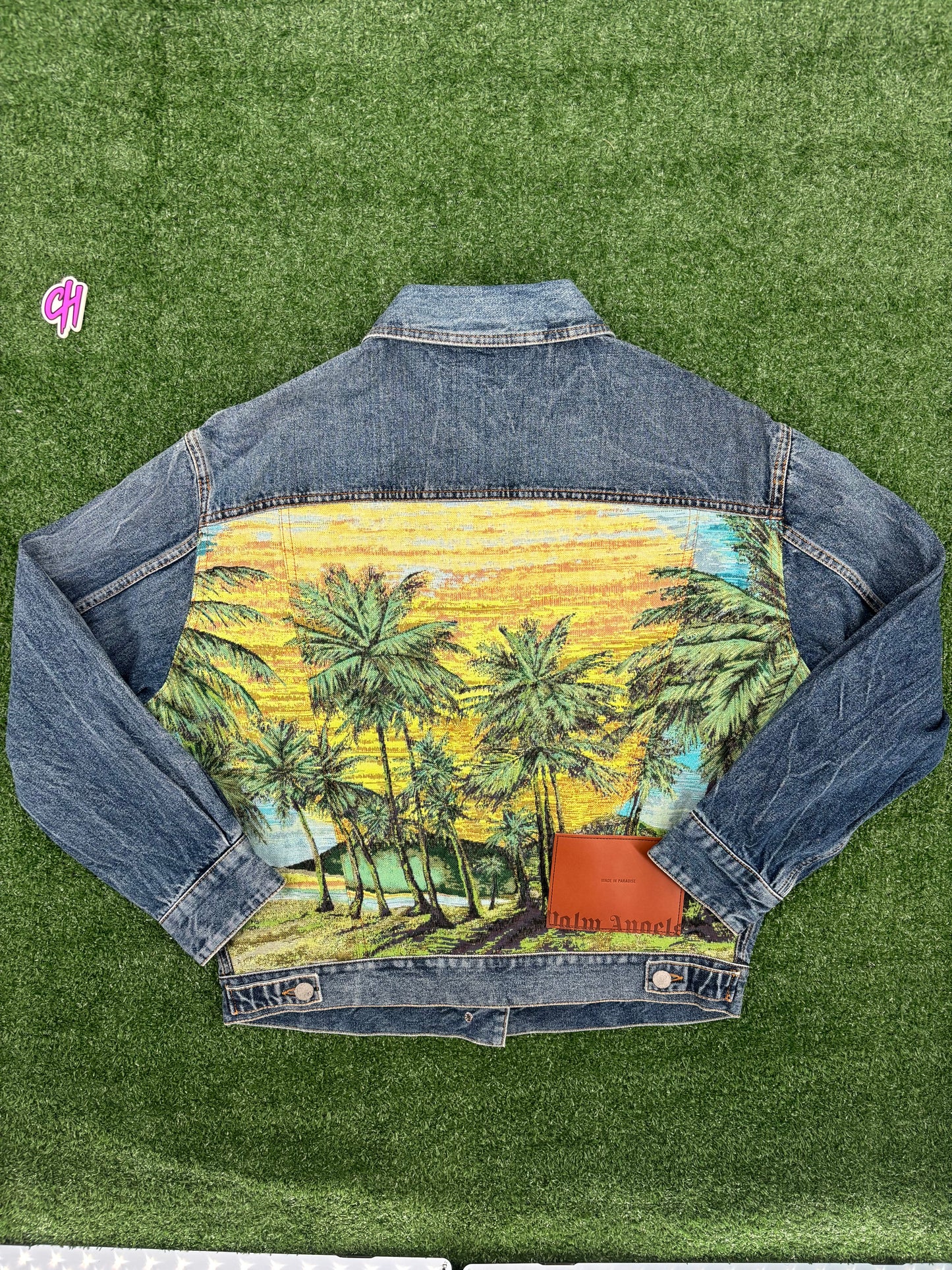 Palm Angels Sunrise Cobalt Denim Jacket Size Small (MSRP: $690.00)