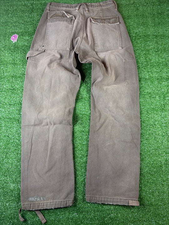 RHUDE Authentic Reza Double Knee Espresso Pants Mens Size Medium MSRP:$975.00