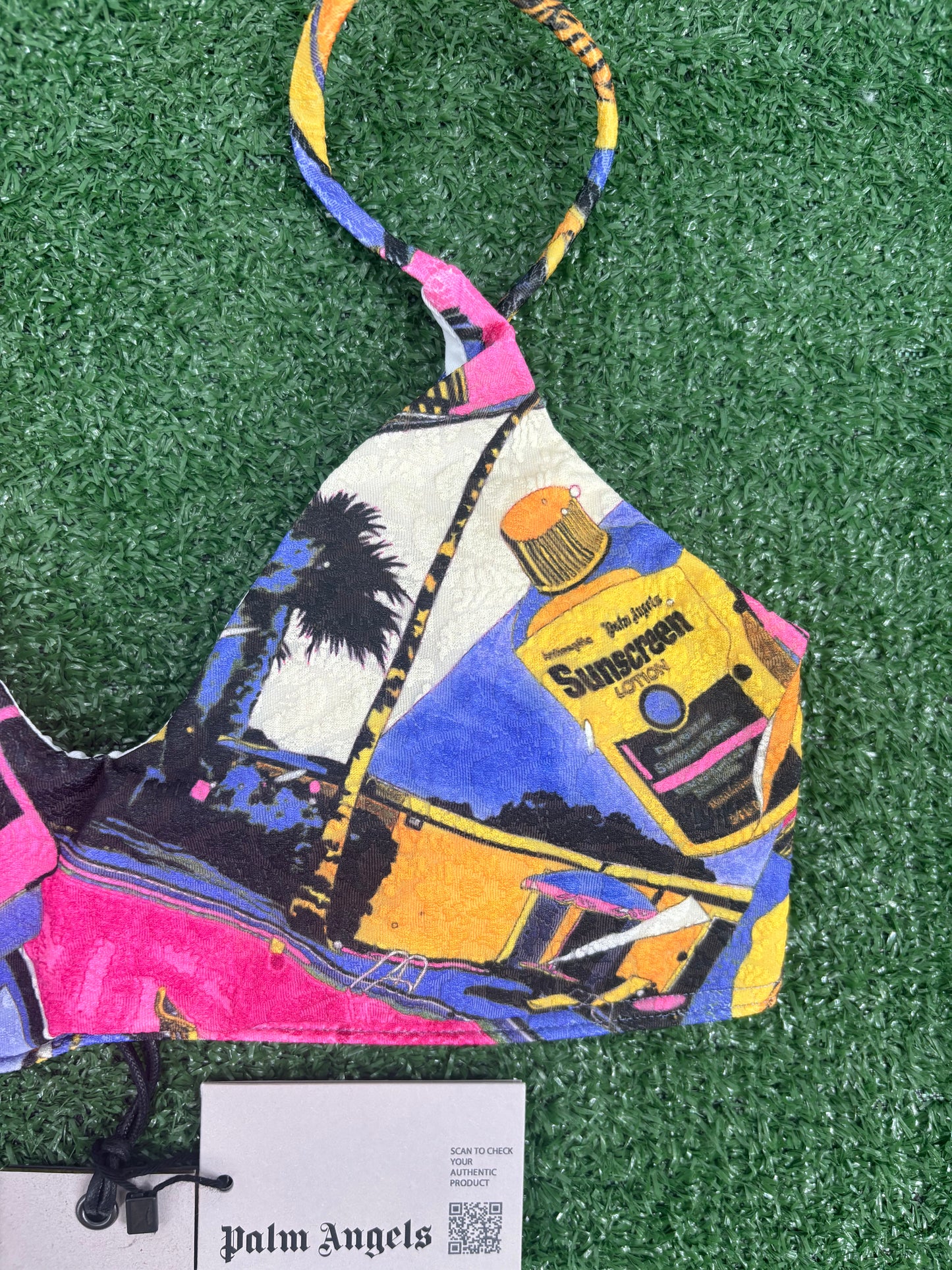 Palm Angels Women's Miami Mix Bikini Top Size Medium