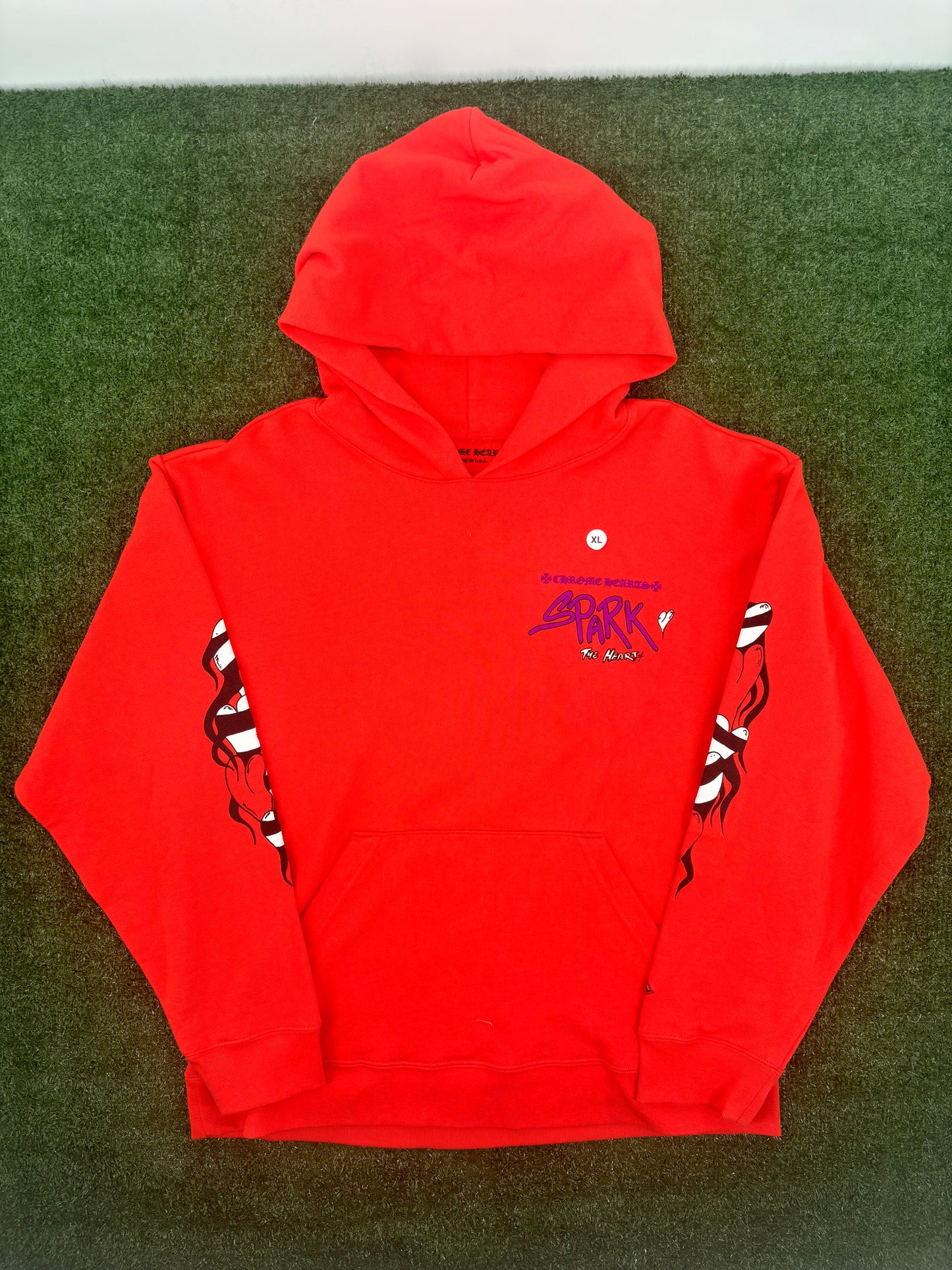 Chrome Hearts Matty Boy "Sadistic Lipstick" Red Pullover Hoodie Size XL