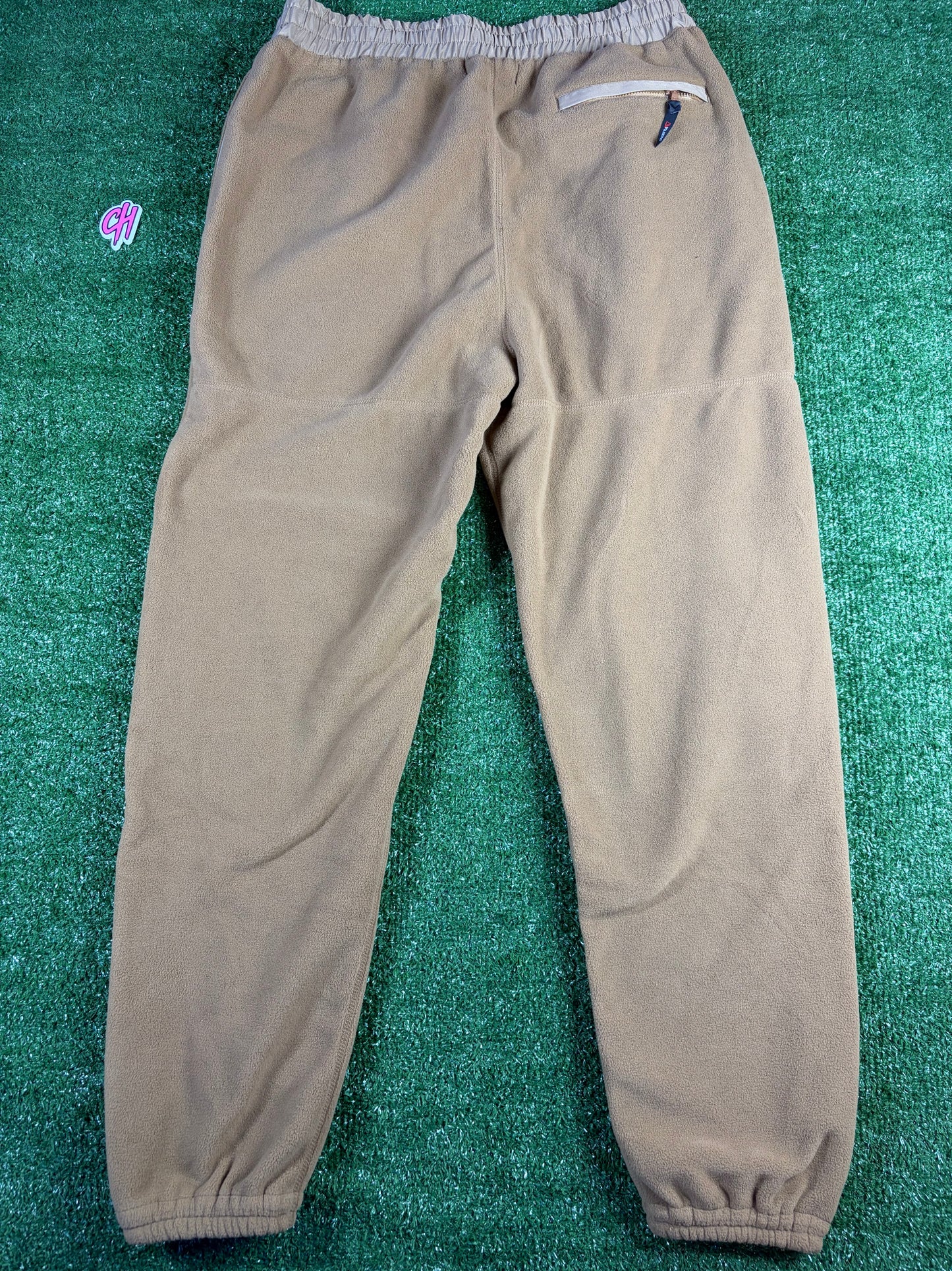 BAPE PolarTech Fleece Beige Drawstring Pants Size Large