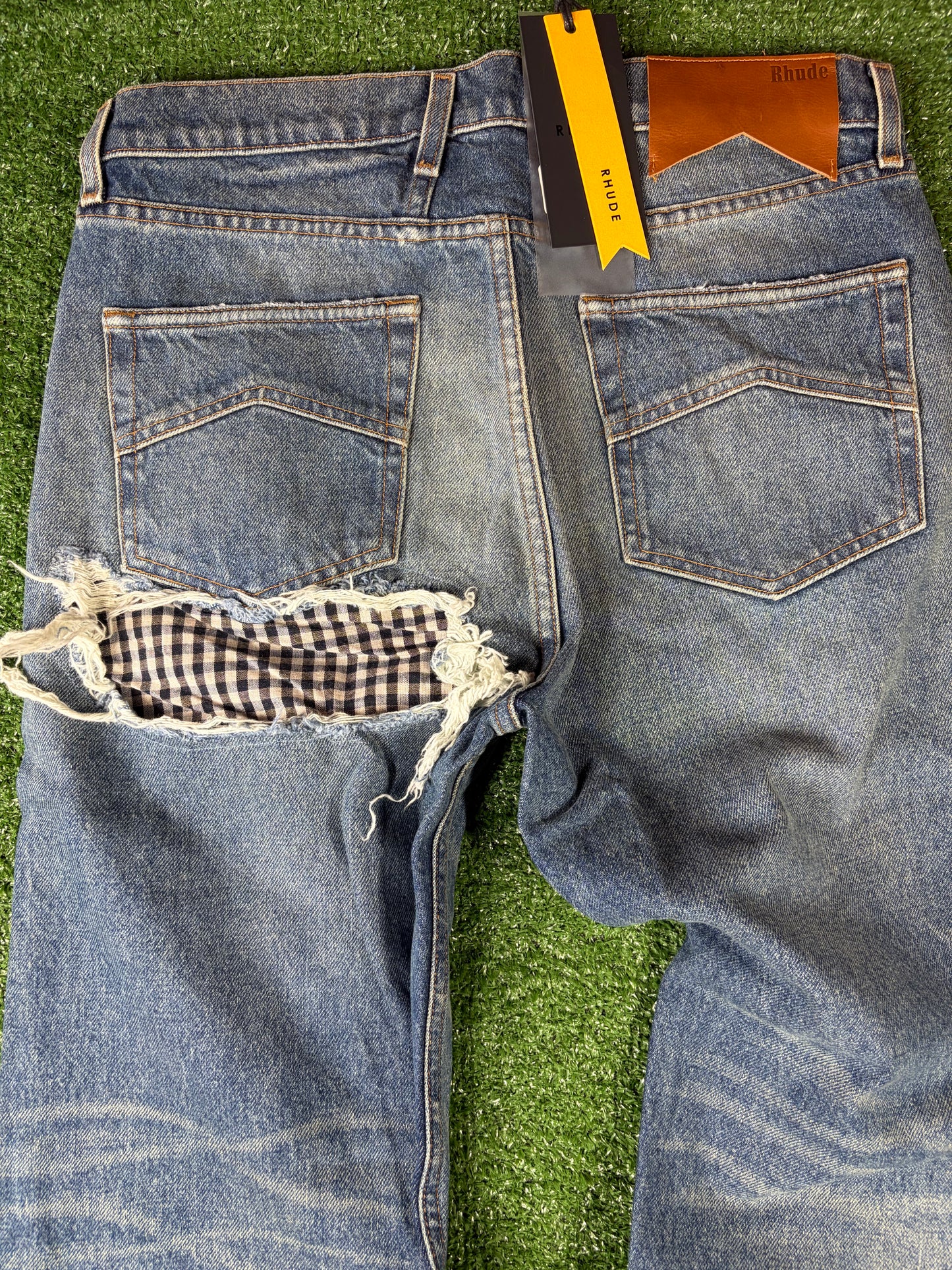 RHUDE Authentic Boxer Indigo Denim Mens Jeans Size 31 MSRP:$748.00