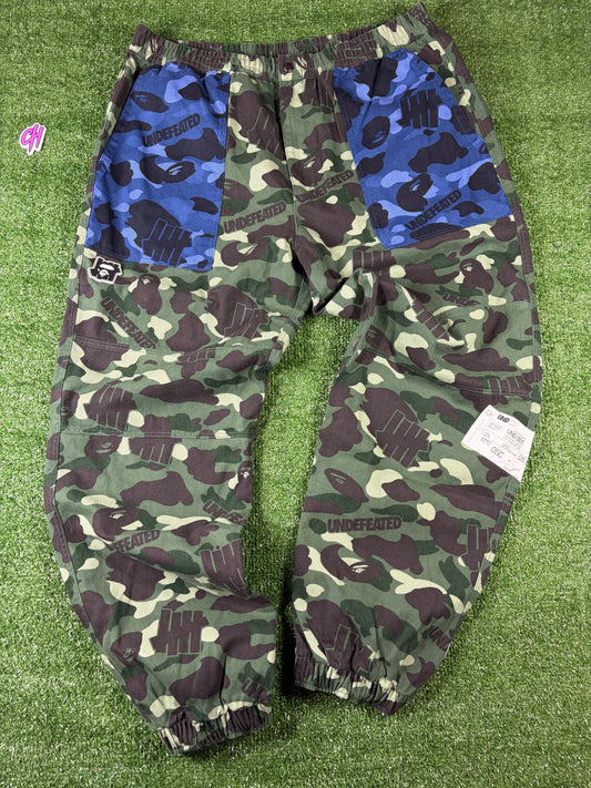 Bape x Undefeated Camo Flannel Cargo Pants Size XXL