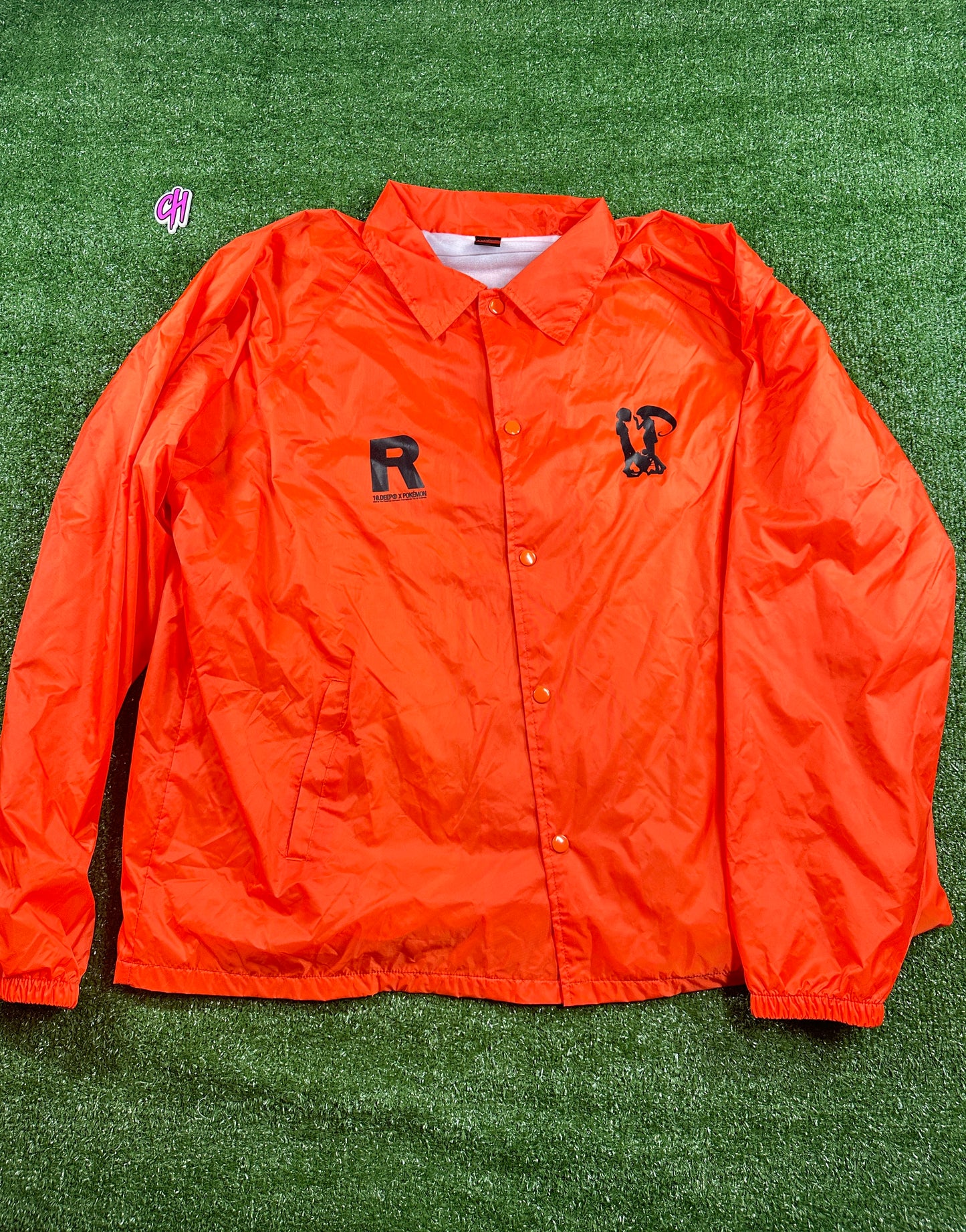 10 Deep X Pokemon 'Team Rocket' Orange Windbreaker - Size XXL