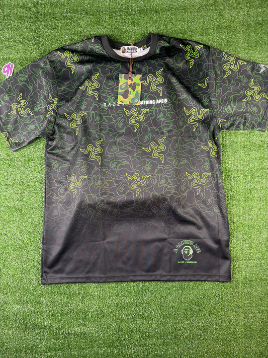 Bape X Razer Fading Neon Camo Team Tee Size Large
