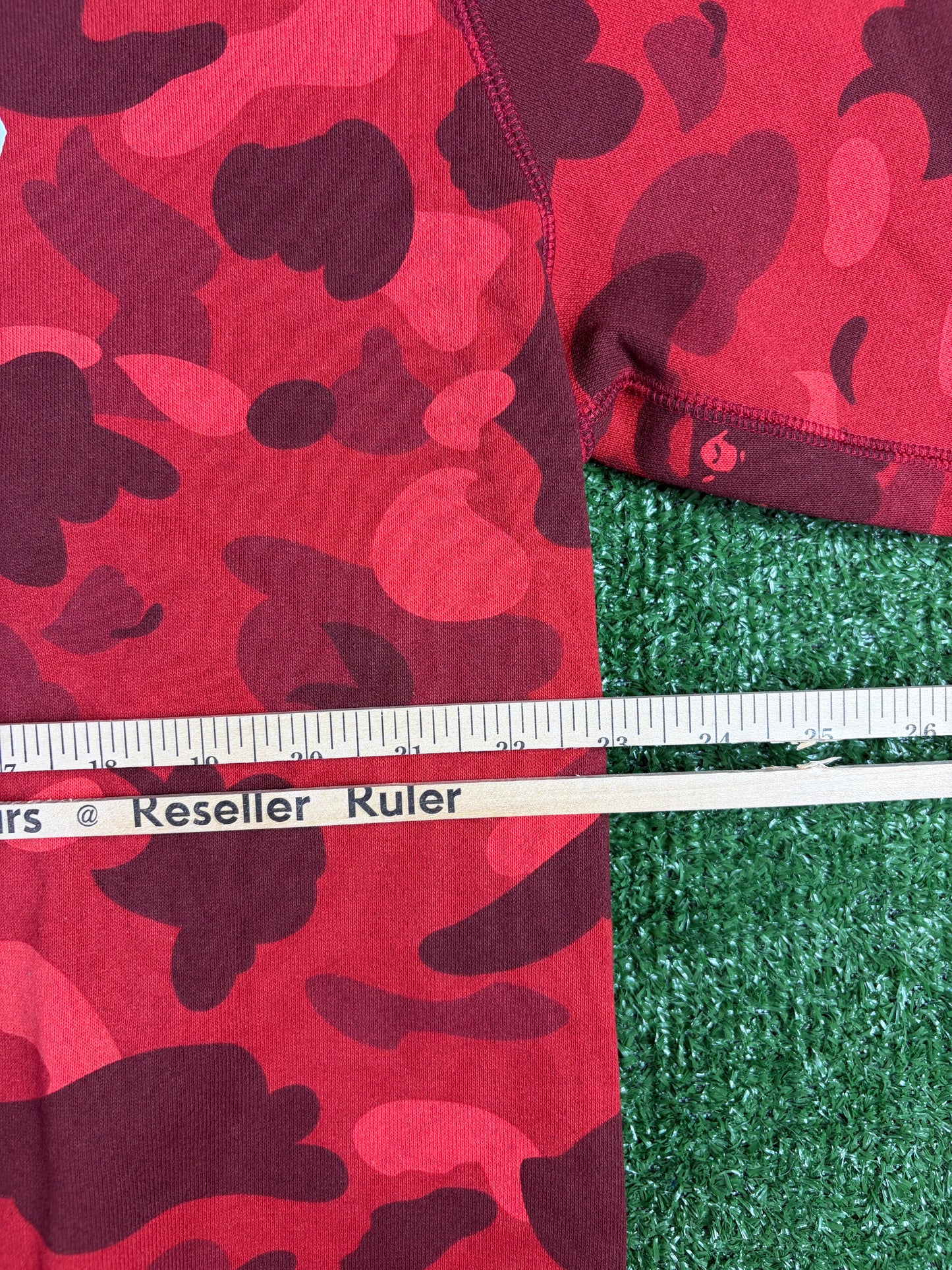 BAPE Color Camo College Red Crewneck Sweater Size XXL