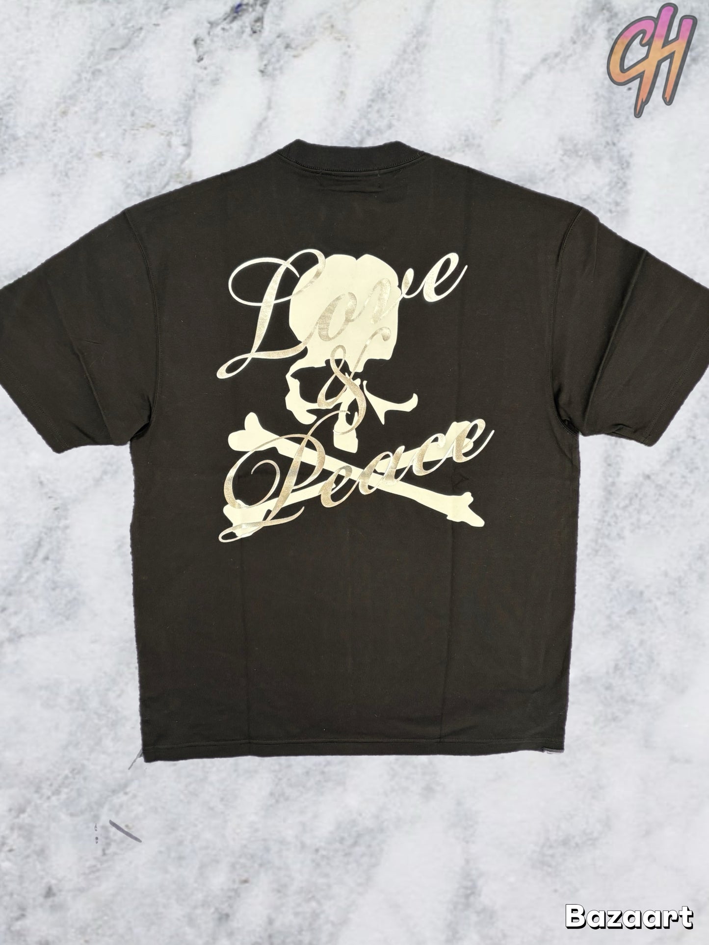 Mastermind World 'Love & Peace' Black T-Shirt Size Medium (MSRP: $889.00)