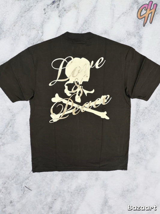 Mastermind World 'Love & Peace' Black T-Shirt Size Large (MSRP: $889.00)