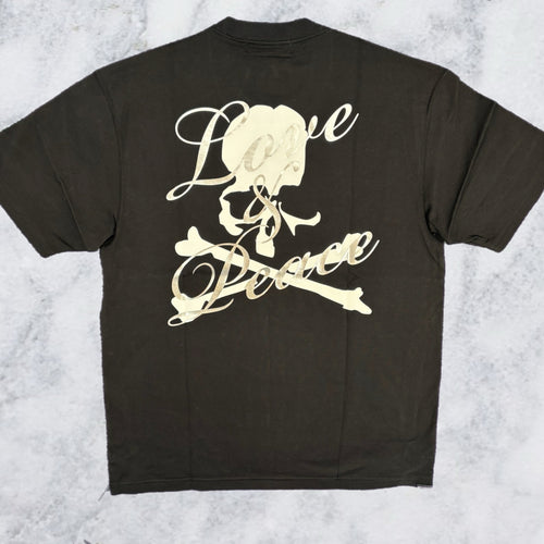 Mastermind World 'Love & Peace' Black T-Shirt Size Medium (MSRP: $889.00)