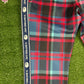 Bape Plaid Check Navy Jersey Track Pants Size XL