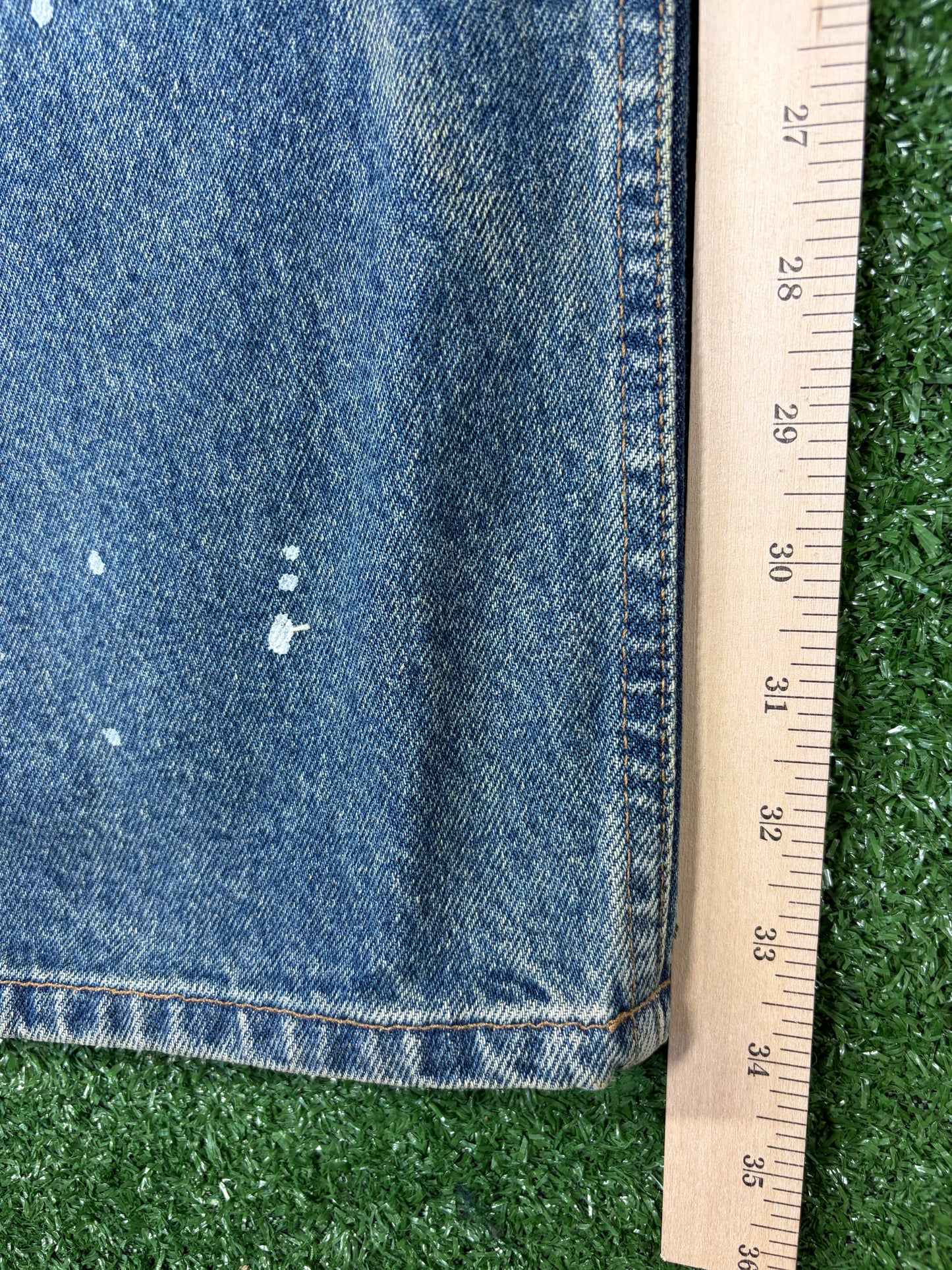 RHUDE Authentic Wide Leg Denim Indigo Jeans Mens Size 34 MSRP:$795.00