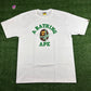 BAPE Christmas College White/Green T-Shirt Size Large
