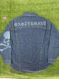 Mastermind World Light Ounce Indigo Denim Shirt Size Large (MSRP: $1,440)