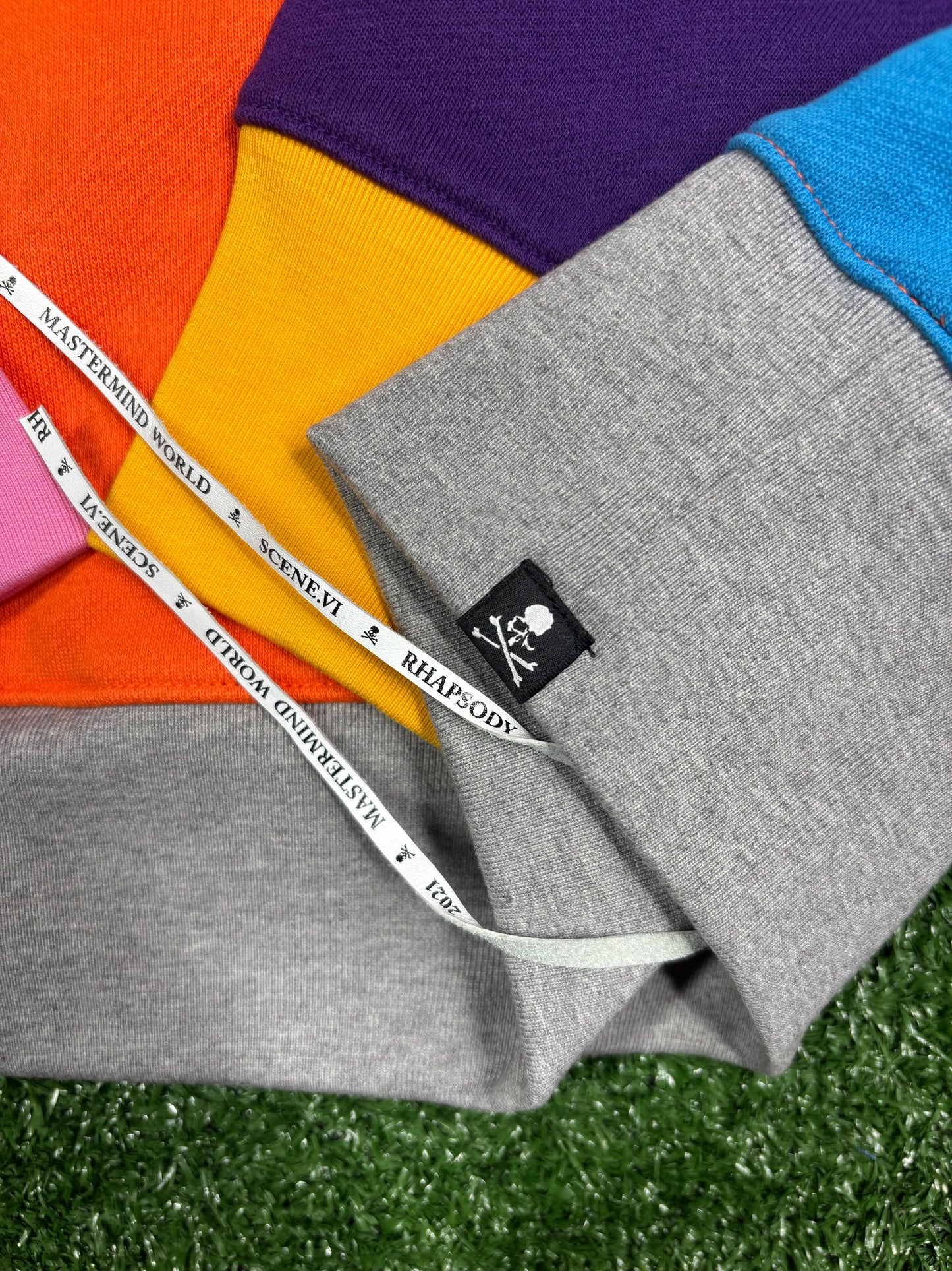 Mastermind World Vs. Bape Multi-Colored Red Hoodie Size Medium