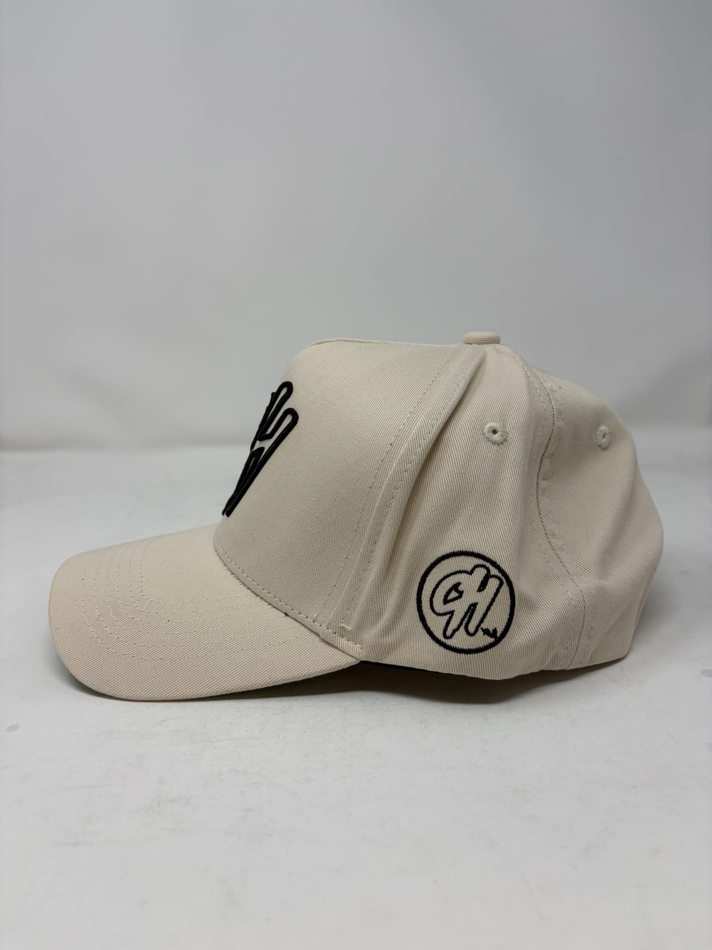 Central Hype Embroidered Rose Logo Beige SnapBack Hat