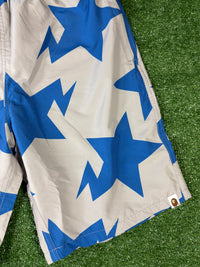 Bape Bapesta Pattern Grey Beach Shorts Size Large
