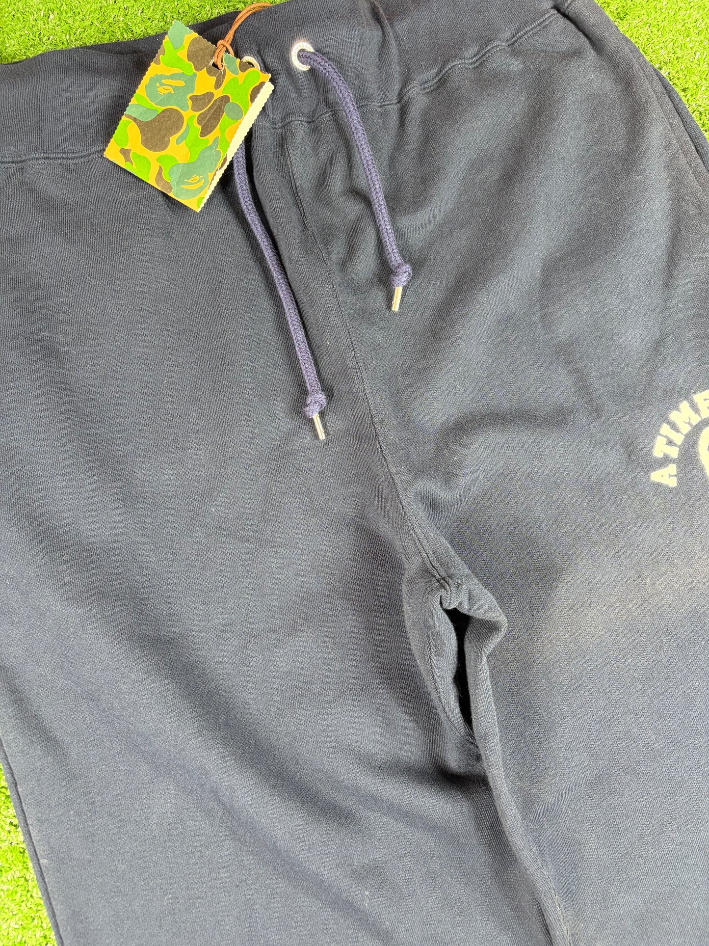 Bape X JJJJound Navy College Sweatpants Size Small