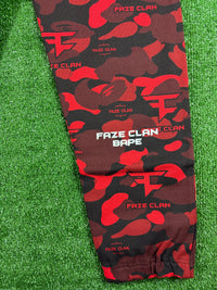 BAPE X Faze Clan Red Camo Sweatpants Size Small