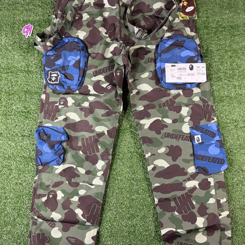 Bape X Undefeated Multi-Pouch Camo Cargo Pants Large