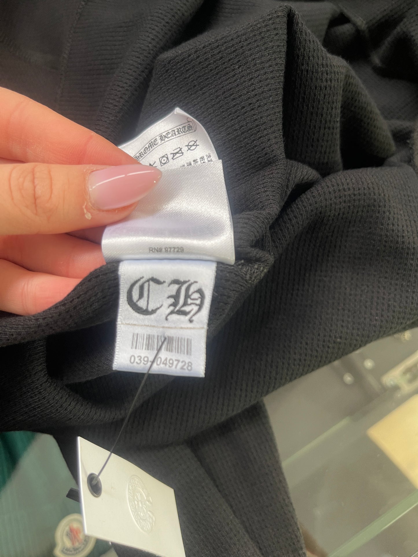 Chrome Hearts Dagger Long-Sleeve Thermal T-Shirt 'Black'