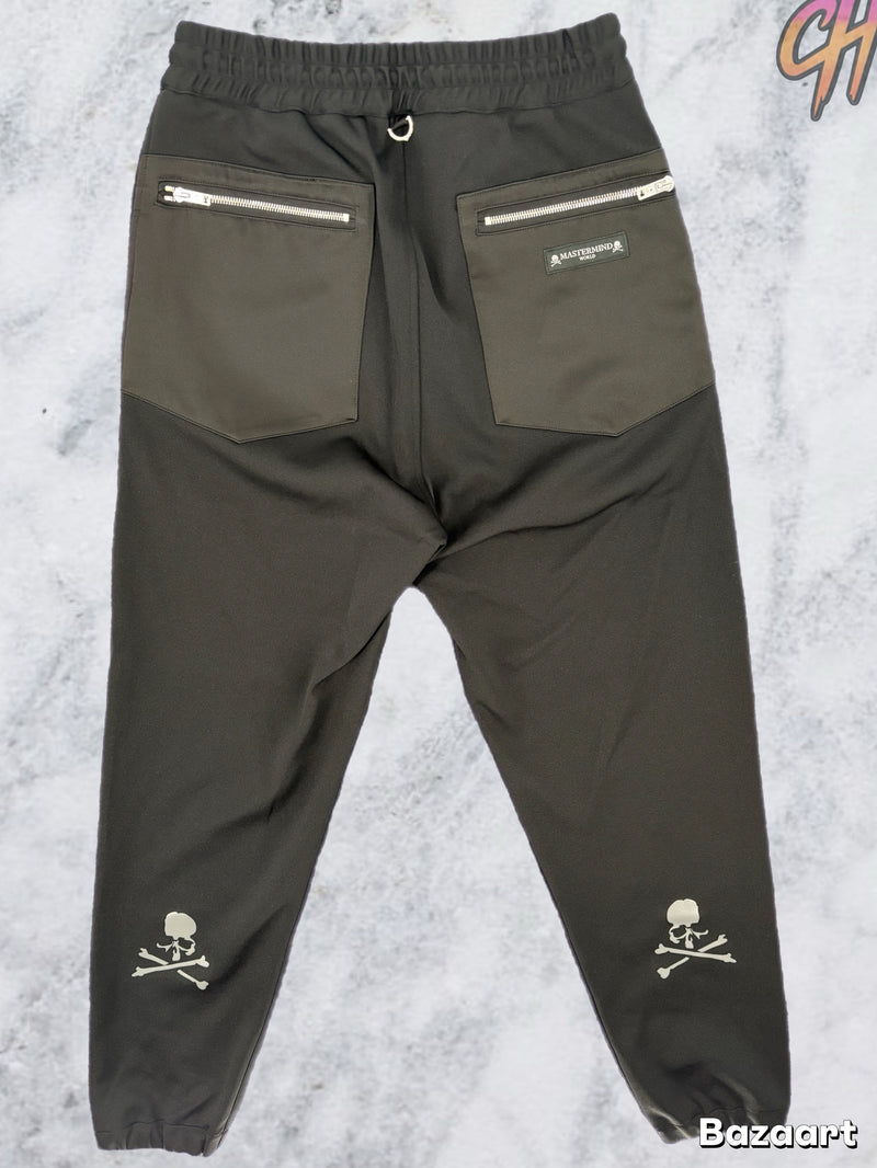 Mastermind World Back Pocket Patched Black Sweatpants Size Medium (MSRP: $1,329)