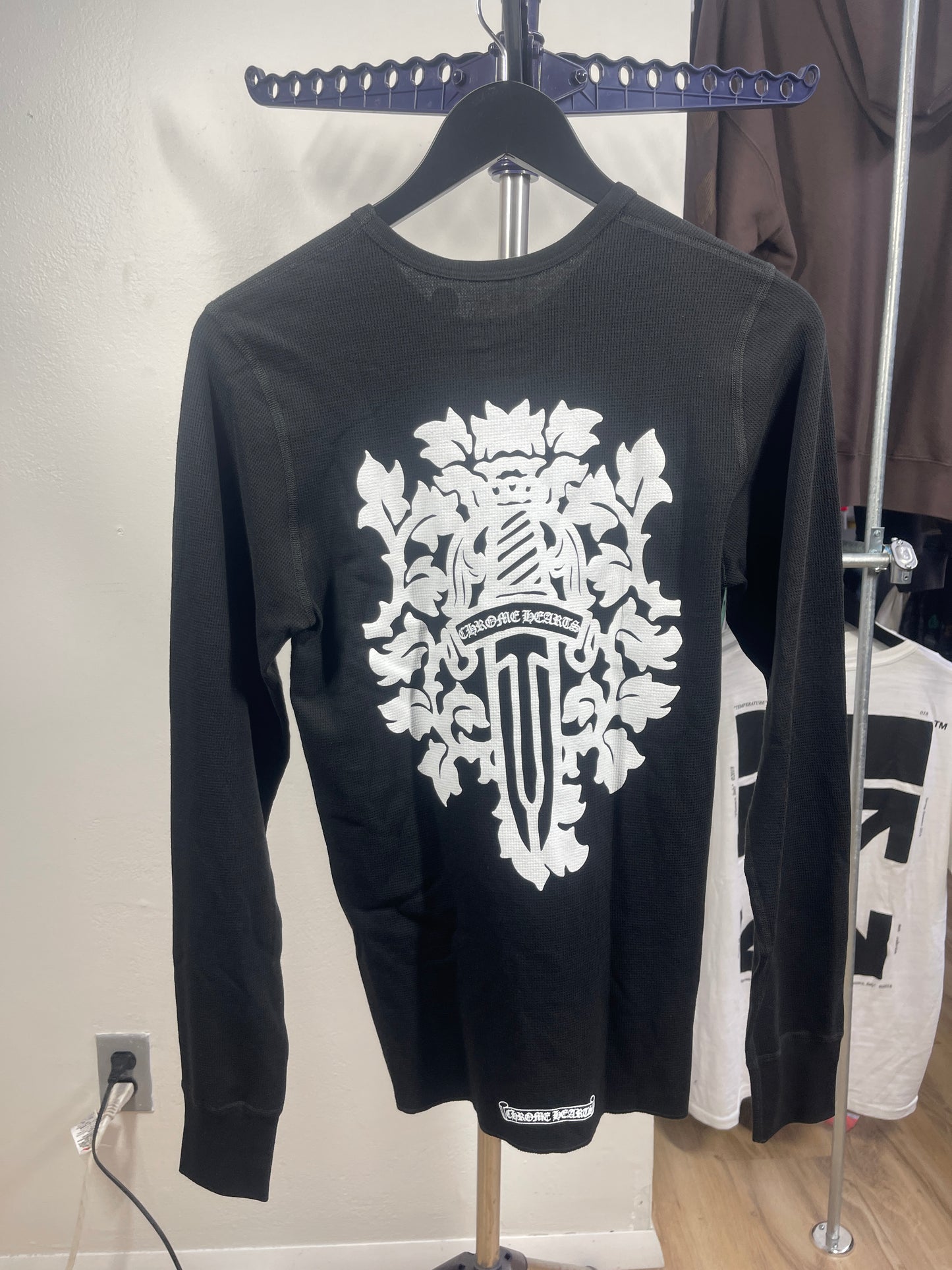 Chrome Hearts Dagger Long-Sleeve Thermal T-Shirt 'Black'